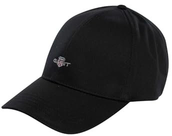 GANT Herren Cap Aus Baumwolltwill Mit Hohem Schild, Black, One Size