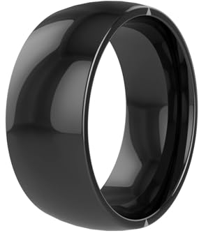 KSGSFSA Wasserdichter NFC-Ring Aus Keramik. Kein Aufladen Erforderlich, Integrierter Spezieller Cloud-Dienst, Wasserdicht Und Staubdicht. Geeignet for Ios, Unterstützt NFC(10#)