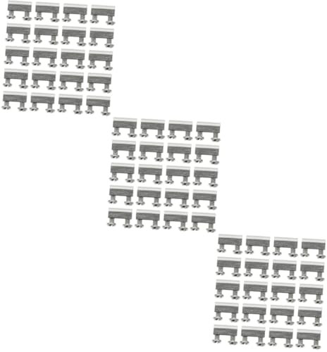 NIYANGLE 60 Sets Wire Rope Locker Cable Clamp Wire Rope Crimping Tool Cable Clip Clamp Adjustable Wire Rope Wire Rope Clips Steel Wire Rope Clip Zinc Wire Cord Clips Wire Rope Clamp Copper