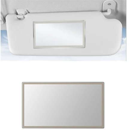 Auto Sonnenblende HD Make-up Spiegel,Auto Makeup Spiegel,Sonnenblende Spiegel,Tragbarer selbstklebender Sitzrückenspiegel aus Edelstahl,Auto Kosmetikspiegel,150 x 80mm