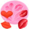 XMOLDNMS Lips Fondant Moulds Lips Kiss Collection Silicone Mould Valentine's Day Fondant Moulds for Cake Decorating Cupcake Topper Chocolate Gum Paste Candy Polymer Clay