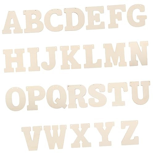 BELLIFFY 66stücke Holzscheiben Zum Basteln Buchstaben Holzscheiben Kleine Holzbuchstaben Zum Dekorieren Und Lernen Für Junge Mädchen