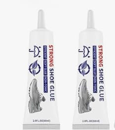 SilverChry 2 x 60 ml Colla Extra Forte per Suola di Scarpe, Impermeabile - per Borse, Cinture, Giacche di Pelle
