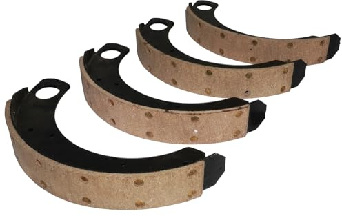 AEspares 830480M92 Brake Shoes Set of Four Compatible With Massey Ferguson 135 35 245 50 20 150
