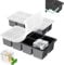 Theone Ice Cube Tray, Easy-Release Silicone Ice Moulds with Removeable Lids, Perfect for Chilled Drinks, Freezer, Baby Food, Whiskey and Cocktail, LFGB Certified and BPA Free (Light Black)