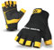 Fingerless Working Gloves for Men Performance Heavy Duty Half-Finger Work Gloves Mechanic Anti Slip Safety Gloves for Work Warehouse Training Dexterity Carpenters Rigger Gloves (leather, medium)