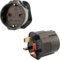 Wirafix 2 Pack EU to UK Plug Adapter, European to UK Plug Adaptor 2 Pin To 3 Pin Plug Adapter, European Adapter, Type C/E/F Europe Germany France Spain to British Type G, Black