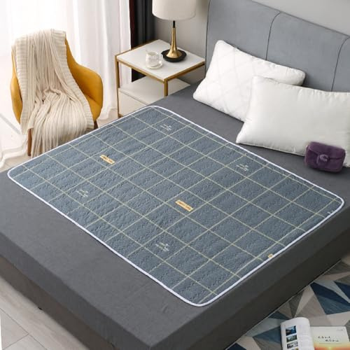 Inkontinenz Bettunterlage Wasserdicht 2 Stück, Inkontinenzunterlage Waschbar, Nässeschutz Wickelunterlage, Für Kinder Senioren Atmungsaktive Saugfähig Matratzenauflage (Farbe 1,2 pcs 80x120cm)