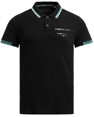 Camp David Herren Poloshirt mit mit Backprint Black, XXXL
