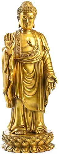 Statue Ornamente Skulpturen Familienstatue Dekoration Buddha-Statue Stehender Buddha Sakyamuni-Buddha-Statue Religiöse Dekoration Segens-Buddha-Statue 9 9 25 cm