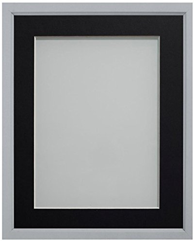 Frame Company Drayton Range 5x5-inch Grey Picture Photo Frame with Black Mount For Image Size 3.5x3.5-inch