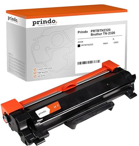 prindo TN2320 Druckerpatrone – Hochleistung Toner für DCP, HL & MFC Drucker – Schwarze Tonerpatrone – Brother HL-L2340dw Toner – Gestochen scharfe Ausdrucke