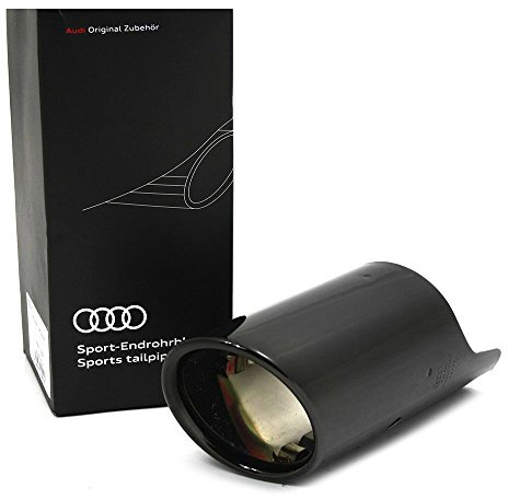 Audi Original Q2 Sport Endrohrblende schwarz verchromt 1.0 TFSI 1.6 TDI 1-flutig Links Exterieur Auspuffblenden 81A071771A
