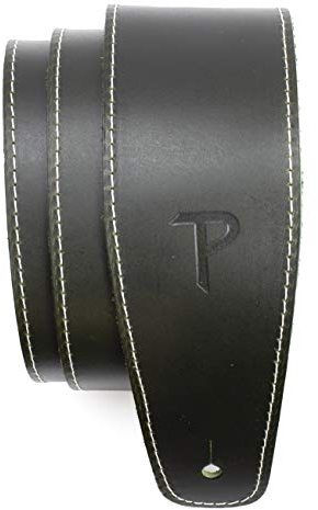 Perri's Leathers Ltd. - Gitarrengurt - Baseball-Leder (Serie) - Grün - Einstellbar - Für Akustik-/Bass-/Elektrogitarren - Hergestellt in Kanada (SP25S-7052)