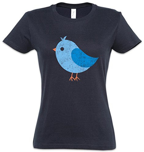Urban Backwoods Bird I Damen T-Shirt Blau Größe M