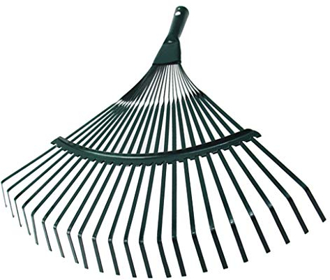 Hochwertige Laubbesen Fächerbesen Laubrechen Laub Rechen Gartenrechen Drahtbesen zum Garten putzen/Rechen