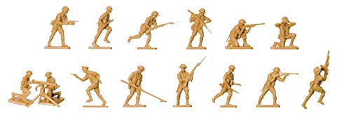 Airfix Model Figures Set - A00709V WWII British 8th Army - Model Building Kit Accessories, Plastic Model Kits for Adults & Children 8+, Set Includes 49 Unpainted Figures - Accessory for Dioramas