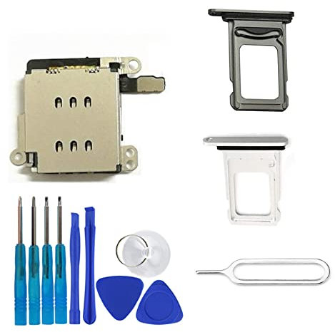 Cable flexible para lector de tarjetas SIM dual + soporte para ranura para tarjeta SIM para iPhone XR, color negro