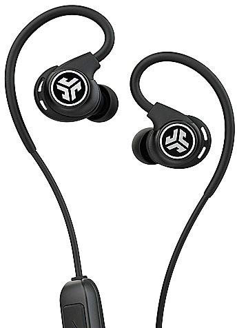 JLab Fit Sport Fitness In-Ear-Kopfhörer mit Memory Wire-Ohrbügel schwarz