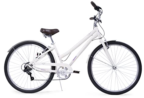 Huffy Damen Sienna Hybrid CityFahrrad Fahrrad, Weiß, M
