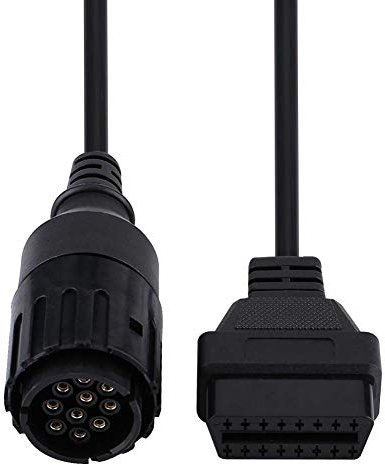 Keenso Adapterkabel, 10 Pin auf 16 Pin OBD2 Stecker Adapter Diagnose Verlängerungskabel für ICOM-D Motorrad Motorrad