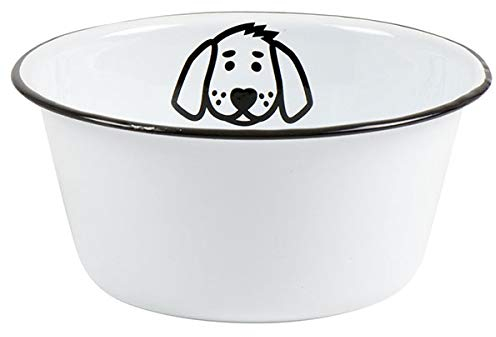 IB Laursen Vintage-Stil Wassernapf, Weiß, Hundenapf, Haustierfutterschüssel, für Hund, 17 cm Ø, 8 cm hoch