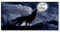 Tulup Glas-Bild Wandbild aus Glas - Wandkunst - Wandbild hinter gehärtetem Sicherheitsglas - Dekorative Wand für Küche & Wohnzimmer 120x60 - Tiere - Wolf Vollmond - Schwarz