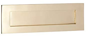 Solid Brass Victorian Letterbox Finished in Polished Satin Brass Letter Plate (10x4)