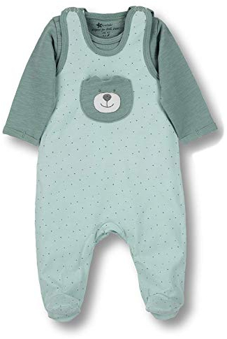 Sterntaler Jersey Unisex-Strampler-Set, Alter: 3 - 4 Monate, Größe: 56, Dunkelgrün, 2602002.0
