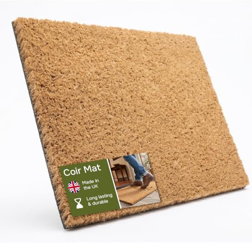 eXtreme Heavy Duty Coir Matting Roll – Cut to Size, 2m x 3m | Dirt Trapping Entrance Coir Door Mat, Non Slip PVC Backing, Indoor Outdoor Use for Hallway, Porch & Entry Floor Protection