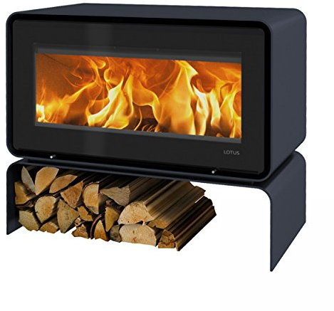 Lotus KS2400 Living Base Kaminofen Ocean Dark, Rauchabgang hinten/A+