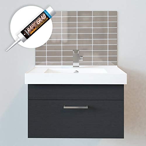 Bathroom Splashbacks - Sink Splashbacks - by Premier Range - Mirror Mosaic in 55cm Wide x 40cm High with Glue