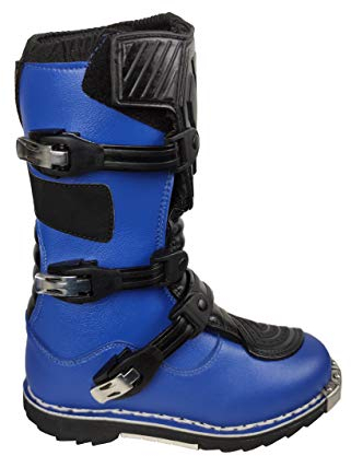 WinNet STIVALI DA BAMBINO RAGAZZO PER MOTO DA CROSS FUORI STRADA ENDURO (BLU, numeric_38)