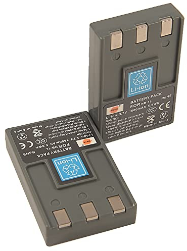 NB-1L NB-1LH DSTE Lot de 2 Batteries de Rechange compatibles avec Canon IXUS 200a 500 v2 v3 VII IXY 200 300 320 400 500 S230 S330 PowerShot 100 S110 S400 S410 S410 Appareil Photo 500.