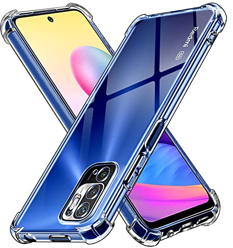 ivoler Coque pour Xiaomi Redmi Note 10 5G / Xiaomi Poco M3 Pro 5G, Ultra Transparent Étui de Protection en Silicone Antichoc avec Coins Renforcés, Clair Mince Souple TPU Bumper Housse