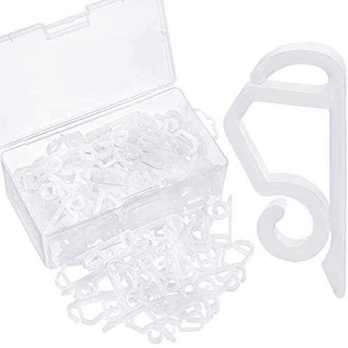Marsui Weihnachten Licht Clips Outdoor Dachrinnen Haken Wetterfeste Outdoor Lichter Klammer Feiertag Licht Clips für Weihnachten Dekoration Lichterketten (Weiß, 120 Stücke)
