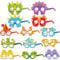 DPKOW 28pcs Lustige Dinosaurier Partybrillen Masken für Kinder, Dschungel Dinosaurier Papier Spaßbrille für Junge Geburtstag Gastgeschenke Fotorequisiten, Junge Dinosaurier Party Kostüm Zubehör