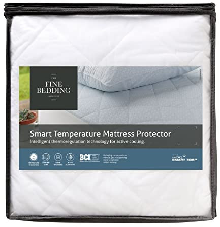 The Fine Bedding Company - Smart Temperature Matratzenschoner – Super King – Aktivierte Kühltechnologie – Matratzenauflage – maschinenwaschbar