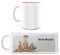Manutextur Tasse mit Namen - personalisiert - Motiv Erdmännchen - viele Farben & Motive - weiß/rosa - persönliches Geschenk mit Wunsch-Motiv und Wunsch-Name