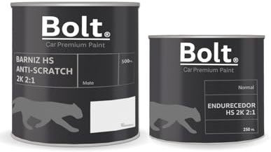 Kit Barniz Mate + Catalizador Normal Hs 2:1 2K Bolt 750 Ml