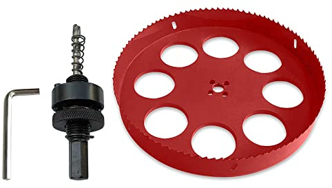 TUNEZ® Lochsäge M42 Bi-Metall Lochschneider Set mit Sechskant Dorn und Zentrierung Metallbohrer Lochsäge Kit für Holz Metall Gipskarton Eisenblech Rohr Kunststoff (250 MM)