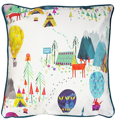 Prestigious Textiles Away We Go Feather Filled Cushion, Cotton, Rainbow