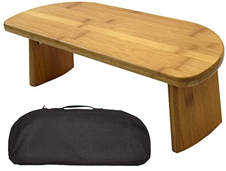 JYCCH Bambus-Meditationsbank, Perfekter Kniehocker, ergonomische Bambus-Yoga-Bank (20 x 7,5 x 7,3 Zoll), für den Einsatz im Freien und auf Reisen