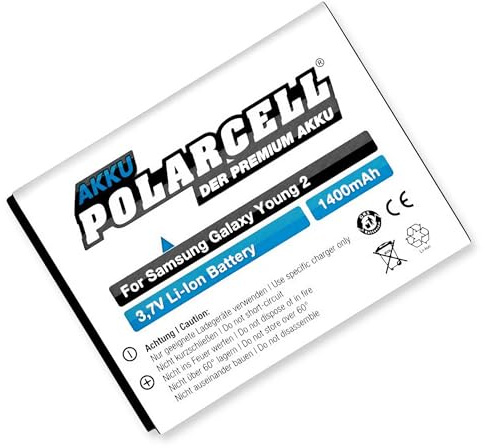 Akku für Samsung Galaxy Young 2 G130H Polarcell | für Galaxy Young 2/G130H, Ersetzt Originalakku EB-BG130BBE, mungoo