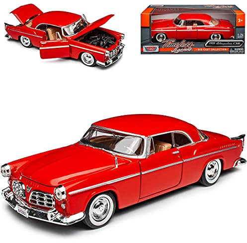 Motormax Chrysler C300 Rot Limousine 1955 1/24 Modell Auto
