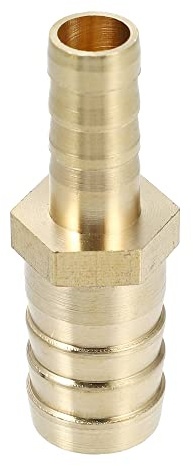 A ABSOPRO Réducteur Tuyau Moteur, 1pc pour Carburant Air Eau, Laiton | Ton Or, Laiton, 16mm-10mm, 52x19mm, Universel Pour Voitures Et Camions, Sans Outil