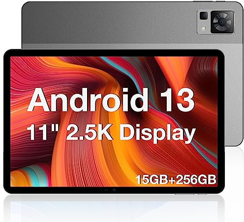 DOOGEE T30 Pro Tablet, 11 Pulgadas 2.5K Android 13 Tablet, 15GB RAM + 256GB ROM, TUV Certificado Tablet con 8580mAh Batería y Carga Rápida de 33W, Cámara de 20MP+8MP, 4 Altavoces y Hi-Res, BT 5.2 OTG