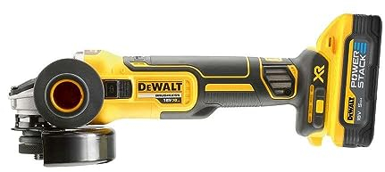DEWALT - Smerigliatrice angolare a batteria, 18 V, con 2 batterie Powerstack da 18 V, 5 Ah