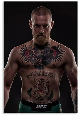 ELedvb MMA-Poster Conor McGregor Poster, Leinwand-Poster, dekoratives Gemälde, Leinwand-Wandposter und Kunstdruck, modernes Familienschlafzimmer-Dekor-Poster, 20 x 30 cm