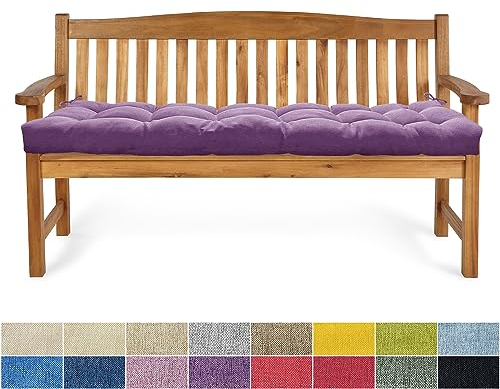 PHUSTJKL Bankauflage Bankkissen 90X50X6CM Sitzkissen für Bank rutschfeste Bankpolster Gartenbankkissen Rückenkissen Schaukel Stuhlkissen für Outdoor/Indoor Gartenmöbel Terrasse-Blau Lila